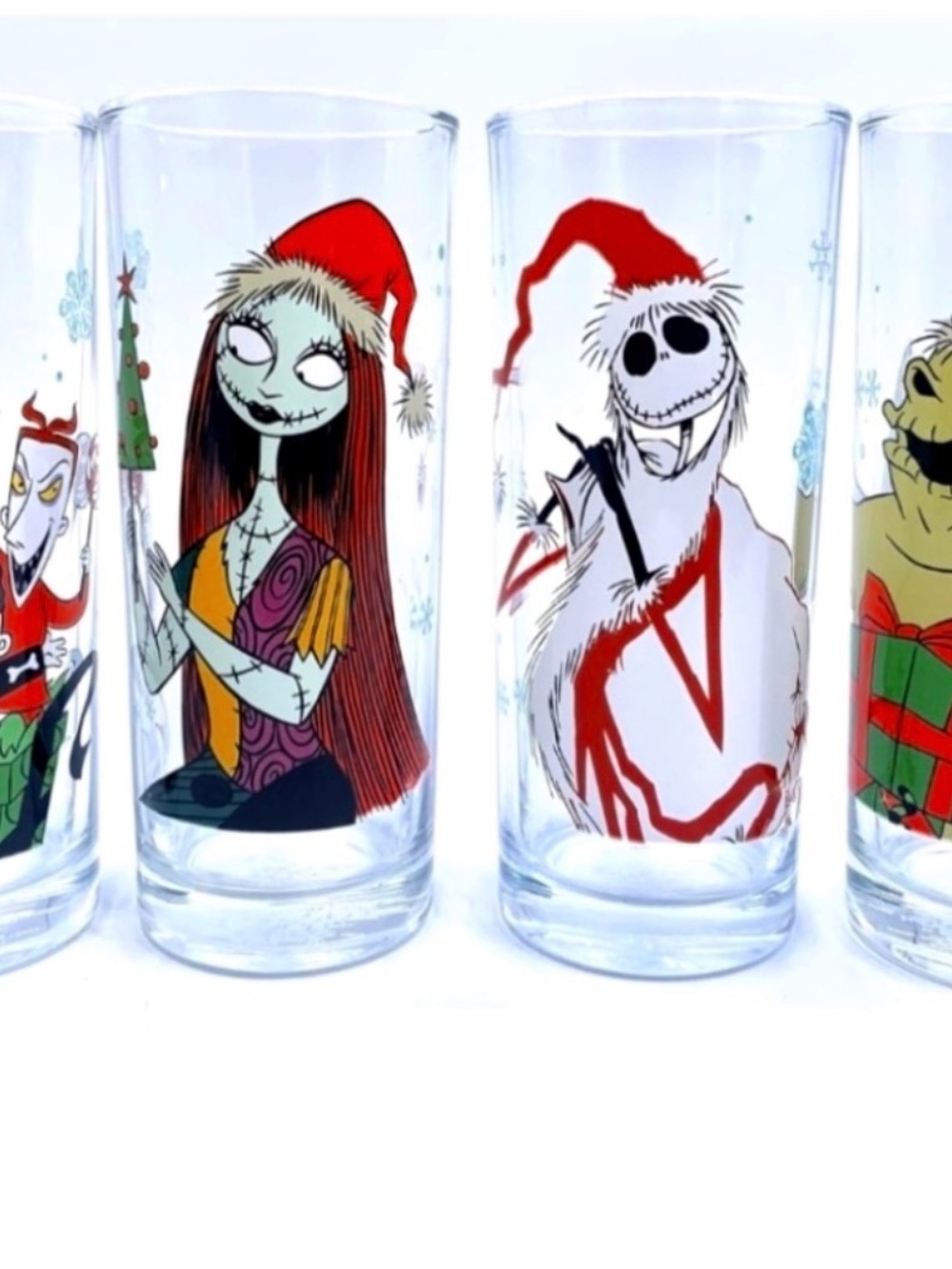 Nightmare Crew Holiday Glassware Set - Sally & Jack Design (Red)